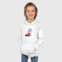 Толстовка детская хлопковая Christmas family Kitten, цвет: белый — фото 2