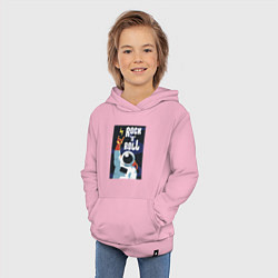 Толстовка детская хлопковая Space Rocknroll, цвет: светло-розовый — фото 2