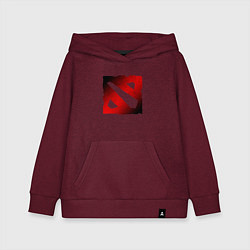 Детская толстовка-худи ЧЁРНО КРАСНОЕ ЛОГО ДОТА 2 DOTA 2 LOGO
