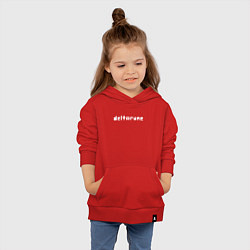 Толстовка детская хлопковая Deltarune logo надпись, цвет: красный — фото 2