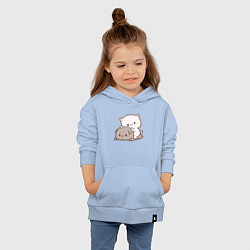 Толстовка детская хлопковая Котики играют 02, цвет: мягкое небо — фото 2