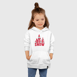 Толстовка детская хлопковая Let it snow - пусть идет снег, цвет: белый — фото 2