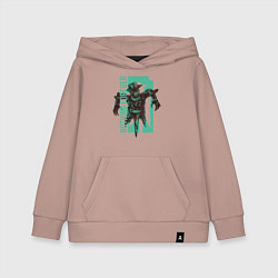 Толстовка детская хлопковая Монстр пугало, цвет: пыльно-розовый