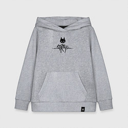 Толстовка детская хлопковая Stray: Black Logo, цвет: меланж