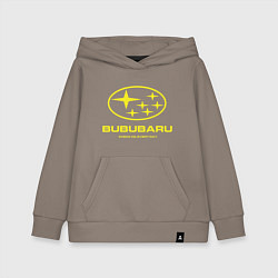 Детская толстовка-худи Subaru Bububaru желтая