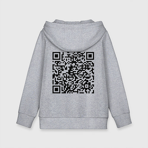 Детская толстовка-худи QR-код Скала Джонсон / Меланж – фото 2