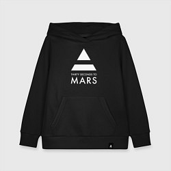 Толстовка детская хлопковая 30 Seconds to Mars: 30 секунд, цвет: черный