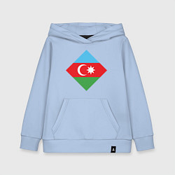 Толстовка детская хлопковая Flag Azerbaijan, цвет: мягкое небо
