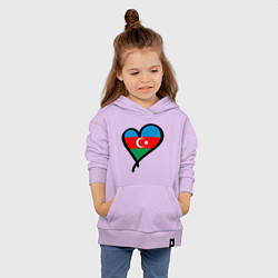 Толстовка детская хлопковая Azerbaijan Heart, цвет: лаванда — фото 2