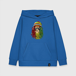 Толстовка детская хлопковая Rasta lioN, цвет: синий