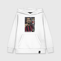 Толстовка детская хлопковая Paolo Cesare Maldini - Milan, captain, цвет: белый