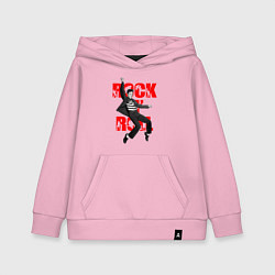 Толстовка детская хлопковая Rokc n roll king, цвет: светло-розовый