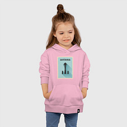 Толстовка детская хлопковая Astana Казахстан, цвет: светло-розовый — фото 2