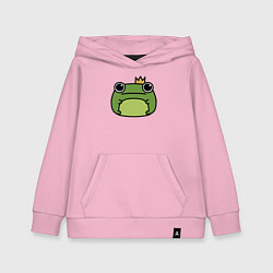 Толстовка детская хлопковая Frog Lucky король, цвет: светло-розовый