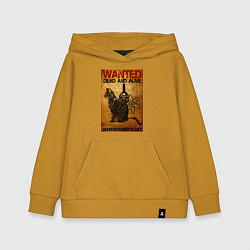 Толстовка детская хлопковая Разыскивается Кот, цвет: горчичный
