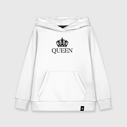 Толстовка детская хлопковая QUEEN ПАРНЫЕ Королева, цвет: белый