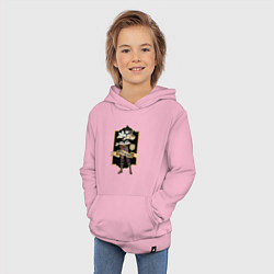 Толстовка детская хлопковая Черный Клевер Юно из Золотого Рассвета, цвет: светло-розовый — фото 2