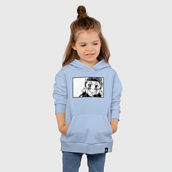 Толстовка детская хлопковая Кли глазки ангела Геншин Импакт, цвет: мягкое небо — фото 2