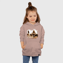 Толстовка детская хлопковая Санкт-Петербург Ретро Питер, цвет: пыльно-розовый — фото 2