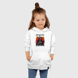 Толстовка детская хлопковая Воин инопланетянин, цвет: белый — фото 2