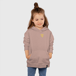 Толстовка детская хлопковая VOLVO Логотип, цвет: пыльно-розовый — фото 2