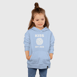 Толстовка детская хлопковая Kiss - My Ace, цвет: мягкое небо — фото 2