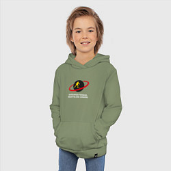 Толстовка детская хлопковая Биатлон Лого, цвет: авокадо — фото 2