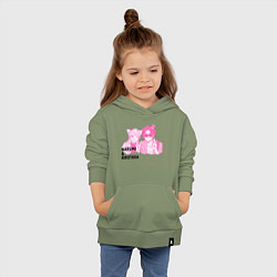 Толстовка детская хлопковая Наруми Момосэ & Хиротака Нифудзи, цвет: авокадо — фото 2