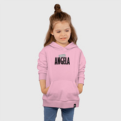 Толстовка детская хлопковая Нереальная Анжела, цвет: светло-розовый — фото 2