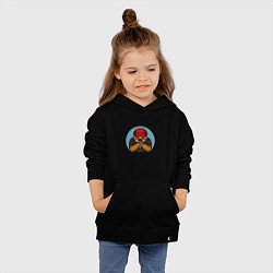Толстовка детская хлопковая Ленивец бандит, цвет: черный — фото 2