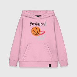 Толстовка детская хлопковая Game Basketball, цвет: светло-розовый