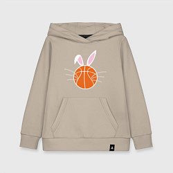 Толстовка детская хлопковая Basketball Bunny, цвет: миндальный