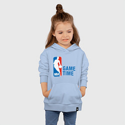 Толстовка детская хлопковая NBA Game Time, цвет: мягкое небо — фото 2