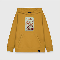 Толстовка детская хлопковая Coffee Cup Retro, цвет: горчичный