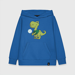 Толстовка детская хлопковая Volleyball Dinosaur, цвет: синий
