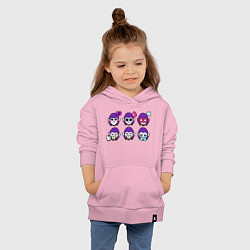 Толстовка детская хлопковая Значки на Мортиса Пины Бравл Старс Mortis, цвет: светло-розовый — фото 2