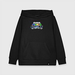Толстовка детская хлопковая Super Mario Galaxy logo, цвет: черный