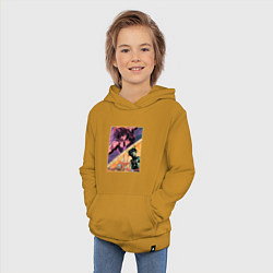 Толстовка детская хлопковая Наранча Гирга из ДжоДжо, цвет: горчичный — фото 2