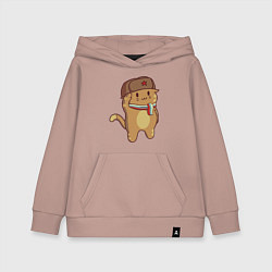 Толстовка детская хлопковая Russian Cat, цвет: пыльно-розовый