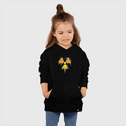 Толстовка детская хлопковая Radioactive symbol, цвет: черный — фото 2