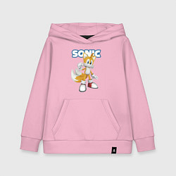 Толстовка детская хлопковая Майлз Тейлз Прауэр Sonic Видеоигра, цвет: светло-розовый