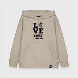 Детская толстовка-худи Leeds United Love Классика