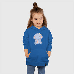 Толстовка детская хлопковая Милый Слонёнок С Шарфом, цвет: синий — фото 2