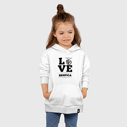 Толстовка детская хлопковая Benfica Love Классика, цвет: белый — фото 2