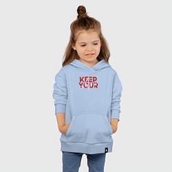 Толстовка детская хлопковая Keep Your Love, цвет: мягкое небо — фото 2