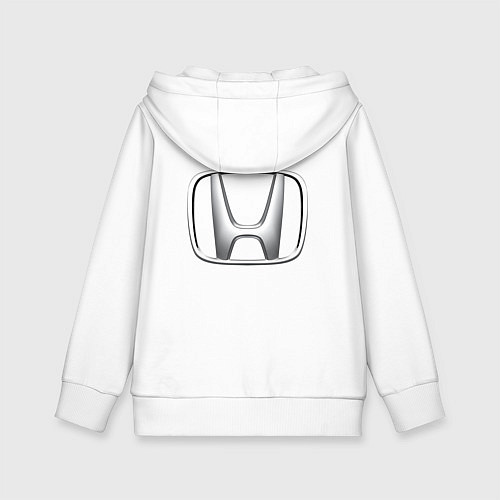 Детская толстовка-худи HONDA ХОНДА LOGO спина / Белый – фото 2