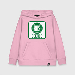 Толстовка детская хлопковая Bos Celtics, цвет: светло-розовый