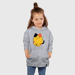Толстовка детская хлопковая CUTE LONELY CAT, цвет: меланж — фото 2