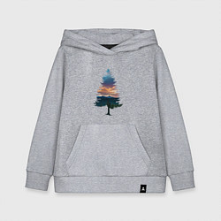 Толстовка детская хлопковая Лес в ёлке, цвет: меланж