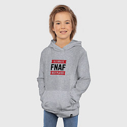 Толстовка детская хлопковая FNAF: таблички Ultimate и Best Player, цвет: меланж — фото 2